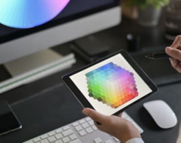 creative-artist-web-design-with-working-colour-selection-graphic-tablet